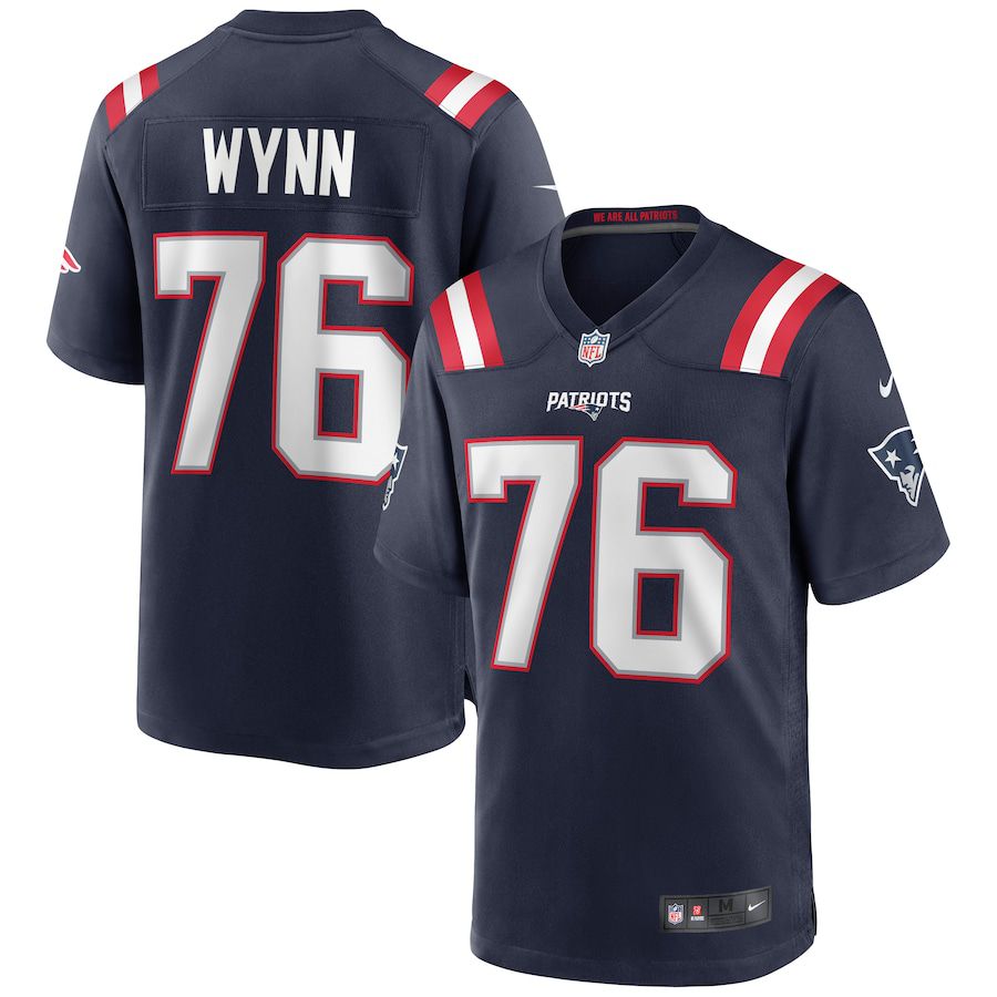 Men New England Patriots #76 Isaiah Wynn Nike Navy Game NFL Jersey